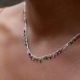 Natural Multi stone necklace, 925 Sterling silver Necklace for women